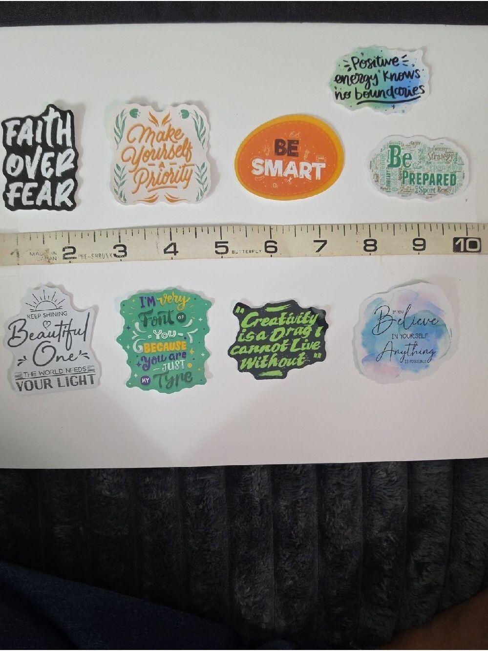 Inspirational Motivational Sticker Pack - Assorted Colors - Lot Of 9 Stickers